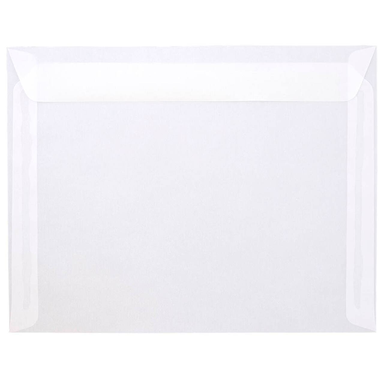 JAM Paper 9.5" x 12.625" Translucent Clear Vellum Envelopes, 25ct.